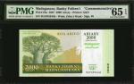 MADAGASCAR. Lot of (10). Mixed Banks. 10 to 2000 Ariary, 1961-2007. P-51b, 57a, 61, 76b, 88b, 89b & 