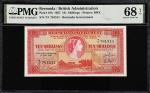 BERMUDA. Bermuda Government. 10 Shillings, 1957. P-19b. PMG Superb Gem Uncirculated 68 EPQ.