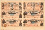 Jackson, Mississippi. State of Mississippi “Cotton Pledged.” May 1, 1862. $3-$3-$1-$1-$1-$1. Very Fi