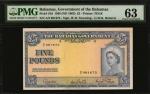 BAHAMAS. Government of the Bahamas. 5 Pounds, 1936 ND (1963). P-16d. PMG Choice Uncirculated 63.