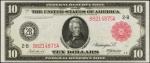 Friedberg 893b. 1914 Red Seal $10  Federal Reserve Note. New York. PMG Gem Uncirculated 65 EPQ.