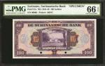 SURINAME. Surinaamsche Bank. 100 Gulden, ND. P-91s. Specimen. PMG Gem Uncirculated 66 EPQ.