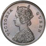 BRITISH INDIA: Victoria, Queen, 1837-1876, AR 2 annas, 1862(c), KM-469, proof restrike, PCGS graded 