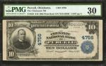 Purcell, Oklahoma. $10  1902. Fr. 628. The Chickasaw NB. Charter #4756. PMG Very Fine 30.