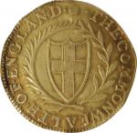 GREAT BRITAIN. Commonwealth. Unite, 1654. London Mint; mm: sun/-. PCGS AU-55.
