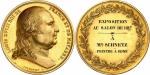 Louis XVIII (1814-1824). Médaille en or de récompense donnée à J.-V. Schnetz, peintre à Rome, lors d