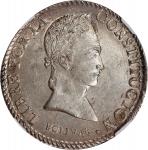 1845-PTS R年玻利维亚8 Soles。波托西铸币厂。BOLIVIA. 8 Soles, 1845-PTS R. Potosi Mint. NGC AU-58.