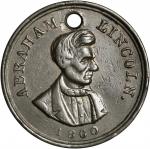 1860 Abraham Lincoln. DeWitt-AL 1860-55. Copper. 25.8 mm. Very Fine.