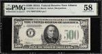 Fr. 2202-F. 1934A $500 Federal Reserve Note. Atlanta. PMG Choice About Uncirculated 58.