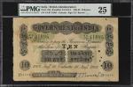 INDIA. Government of India. 10 Rupees, 1906. P-A9b. Jhun&Rez 2A.2.2A.2. PMG Very Fine 25.