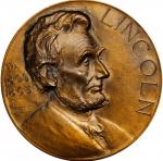 1928 Illinois Watch Company Lincoln Essay Medal. Bronze. 75.3 mm. Cunningham 19-140Bz, King-892. Min