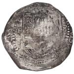 BOLIVIA, Potosí, cob 8 reales, 1629 T, denomination •8•, fine-dot borders.