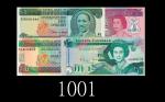 巴巴多斯中央银行(2)、所罗门群岛、东加勒比海中央银行纸钞一组四枚。其一全新，馀八九成新Barbados (2), Soloman Islands & Eastern Caribbean, group