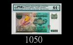 新加坡纸钞500元(1977)Singapore, $500, ND (1977), s/n A/6 153351. PMG EPQ64 Choice UNC