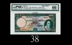 1979年大西洋国海外汇理银行伍百圆样票Banco Nacional Ultramarino, 500 Patacas Specimen, 1979, no. 09920 at top. PMG EP