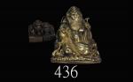 清代狮纽铜玺两枚、铜质寿星公挂饰，一组三件Qing Dynasty, 2 pcs of small Bronze "Lion" Seal & Bronze "Longevity Old Man" Pe