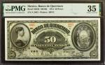 MEXICO. El Banco de Queretaro. 50 Pesos, 1914. P-S393b. PMG Choice Very Fine 35.