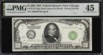 Fr. 2210-Gdgs. 1928 Dark Green Seal $1000 Federal Reserve Note. Chicago. PMG Choice Extremely Fine 4