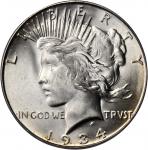 1934-S Peace Silver Dollar. MS-64+ (PCGS). CAC.