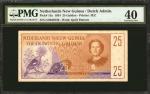 NETHERLANDS NEW GUINEA. Dutch Administration. 25 Gulden, 1954. P-15a. PMG Extremely Fine 40.