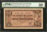 1925-319年荷兰印度爪哇银行25盾 NETHERLANDS INDIES. Javasche Bank. 25 Gulden, 1925-31 Issue. P-71a. PMG Very Fi