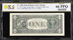 Fr. 1913-G. 1985 $1 Federal Reserve Note. Chicago. PCGS Banknote Gem Uncirculated 66 PPQ. Overprint 