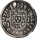 MEXICO. Real Royal, 1715-Mo J. Mexico City Mint. Philip V (1700-46). NGC VF Details--Holed.