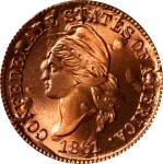 1861 (1961) Confederate Cent. Bashlow Restrike. Breen-8013. Bronze. Mint State.