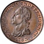 1783 (1860) Draped Bust Copper. Restrike. Baker-3, Musante GW-107, Vlack 17-L, W-10360. Rarity-1. No