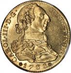 SPAIN. 4 Escudos, 1788-MM. Charles III (1759-1788). NGC MS-64.