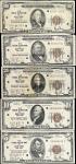 Lot of (5) Fr. 1850-B, 1860-B, 1870-B, 1880-B & 1890-B. 1929 $5 to $100 Federal Reserve Bank Notes. 