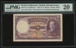 Straits Settlements, $5, 1.1.1932, serial number A/45 27573, purple and multicolour, George V at rig