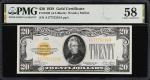 Fr. 2402. 1928 $20 Gold Certificate. PMG Choice About Uncirculated 58.