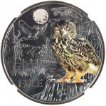 Austria 2018, Owl. 3 Euro First Releases. NGC MS 70