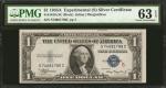 Fr. 1610. 1935A $1  Silver Certificate. (S) Experimental. PMG Choice Uncirculated 63 EPQ.
