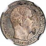 DANISH WEST INDIES. 5 Cents, 1859. Copenhagen Mint. Frederik VII. NGC PROOFLIKE-64.