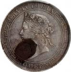1867年香港一圆银币。香港造币厂。(t) HONG KONG. Dollar, 1867. Hong Kong Mint. Victoria. PCGS Genuine--Environmental