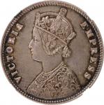 1877年印度1卢比。INDIA. Alwar. Rupee, 1877. Mangal Singh (under Victoria as Empress). NGC AU-58.