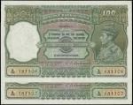1943年印度储备银行100卢比。