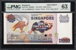 SINGAPORE. Board of Commissioners of Currency. 1000 Dollars, ND (1978). P-16s. KNB20S. Specimen. PMG