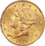 1879 Liberty Head Double Eagle. Unc Details--Obverse Cleaned (NGC).