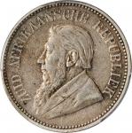 SOUTH AFRICA. 2-1/2 Shillings, 1895. Pretoria Mint. PCGS EF-40 Gold Shield.