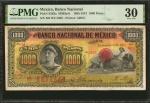 MEXICO. Banco Nacional de Mexico. 1000 Pesos, 1885-1913. P-S263a. PMG Very Fine 30.