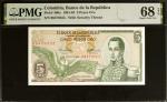 COLOMBIA. El Banco de la Republica. 5 Pesos Oro, 1961-64. P-406a. PMG Superb Gem Uncirculated 68 EPQ