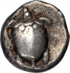 AEGINA. AR Stater (12.31 gms), ca. 480-457 B.C. NEARLY VERY FINE.