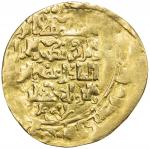 AMIR OF NISHAPUR: Toghanshah, 1172-1185 AH, AV dinar (2.03g), MM, DM, A-1708.1, citing the Khwarizms
