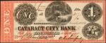 Paterson, New Jersey. Cataract City Bank. November 18, 1856. $1. Choice Uncirculated.