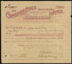 1898年不列颠哥伦比亚采矿股票50镑1枚，以及该公司的转账单张1枚，保存完好，罕有