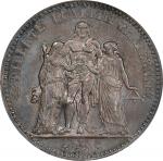 1875-A年法国 5 法郎。巴黎铸币厂。FRANCE. 5 Francs, 1875-A. Paris Mint. PCGS Genuine--Chopmark, AU Details.