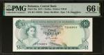 BAHAMAS. The Central Bank of the Bahamas. 1 Dollar, 1974. P-35a. PMG Gem Uncirculated 66 EPQ.